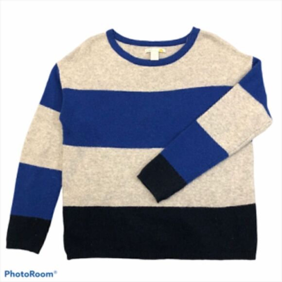 C & C california Color Block Sweater Wool Blend - Picture 1 of 4